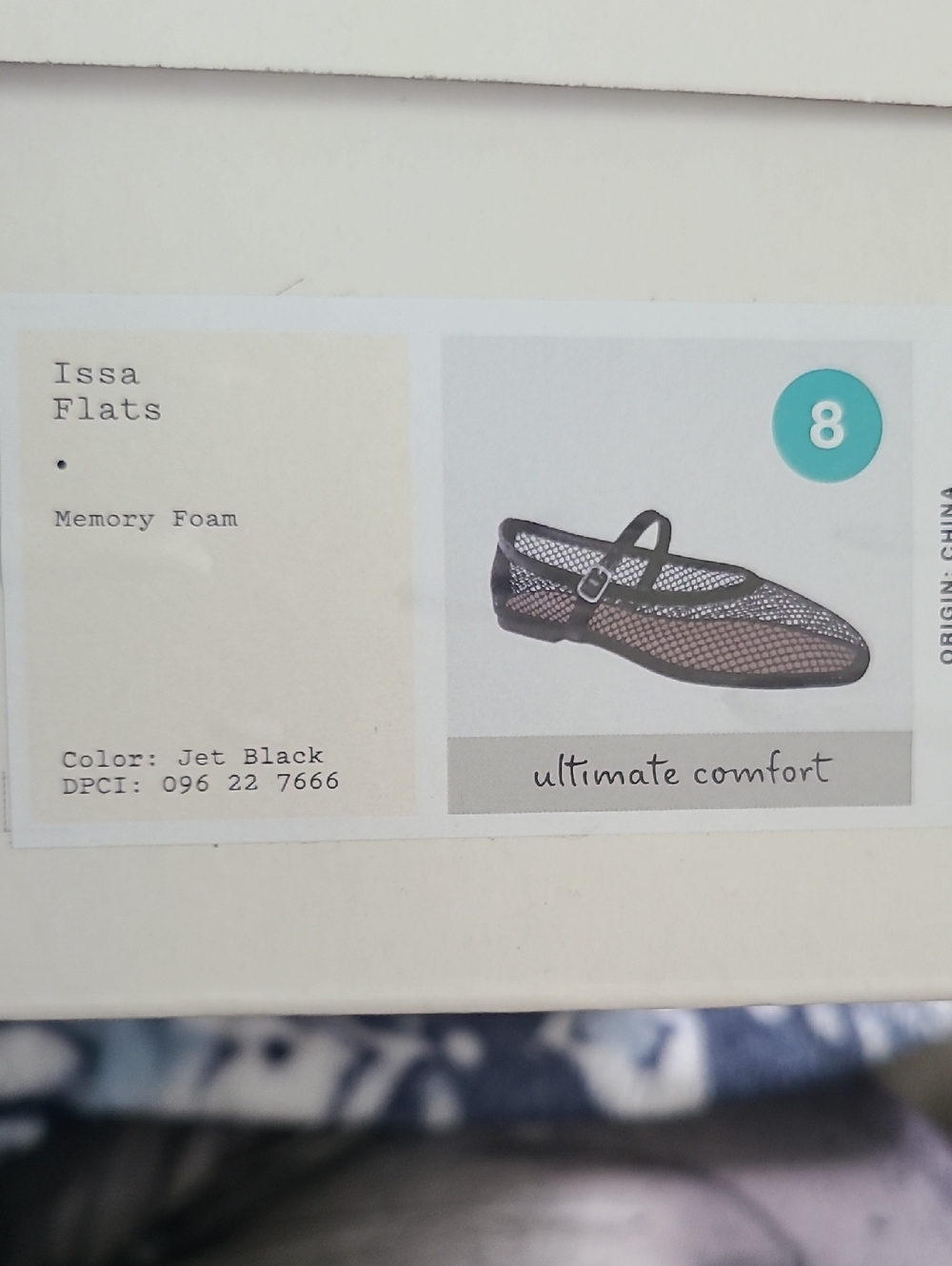 a new day Black Mesh Mary Jane Flats with White Lining - Picture 6 of 6